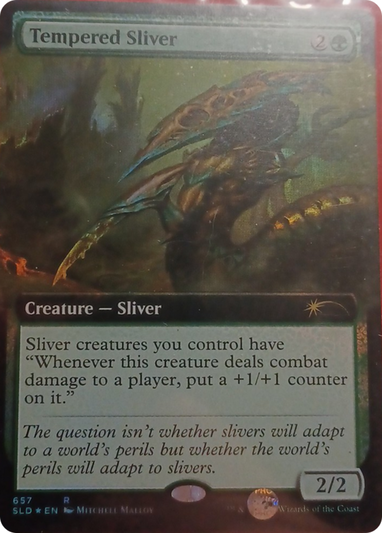 Tempered Sliver (Extended Art) [Secret Lair Drop Promos] | Silver Goblin