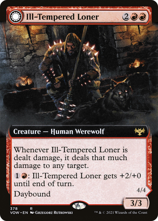 Ill-Tempered Loner // Howlpack Avenger (Extended Art) [Innistrad: Crimson Vow] Foil