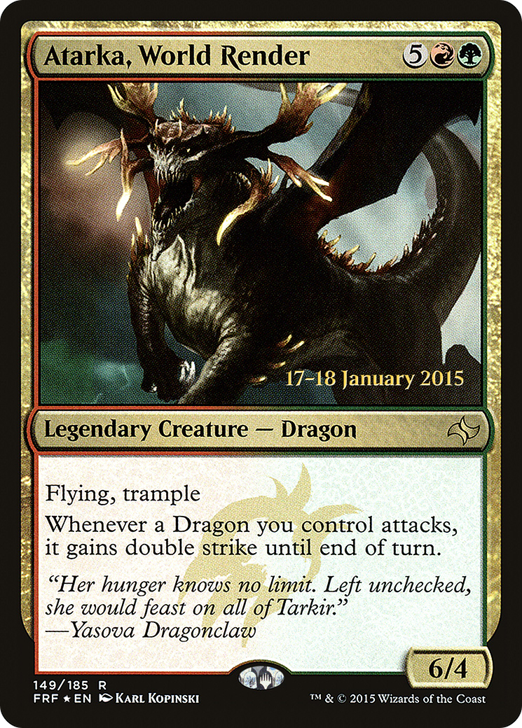 Atarka, World Render [Fate Reforged Prerelease Promos] | Silver Goblin