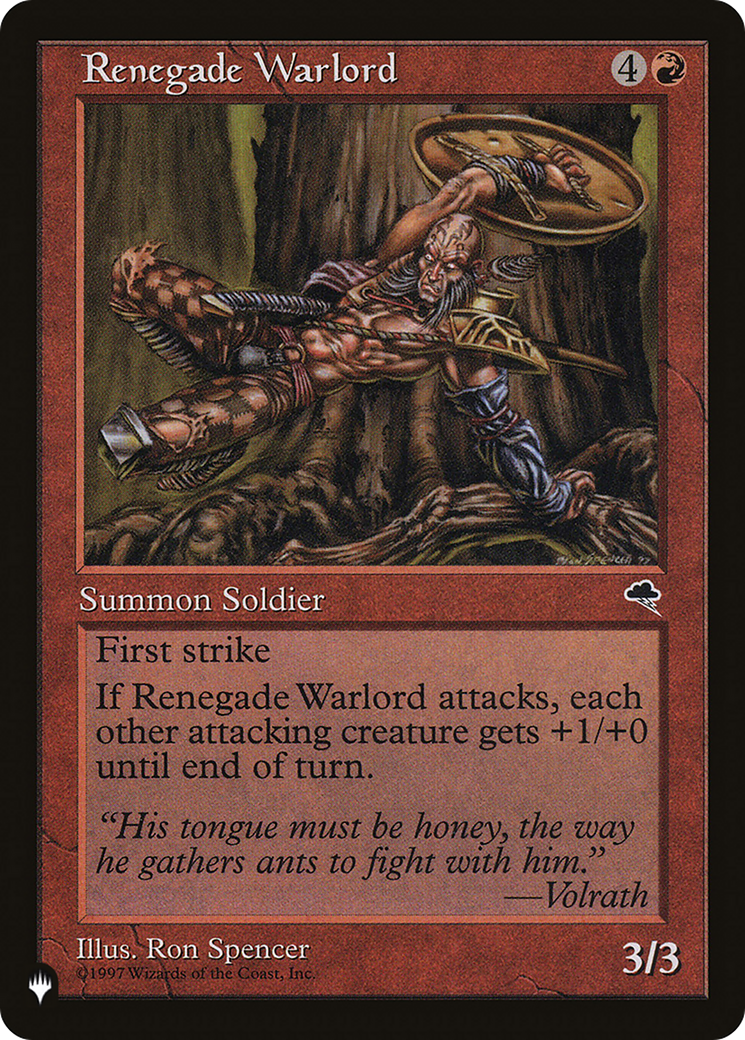 Renegade Warlord [The List Reprints] | Silver Goblin