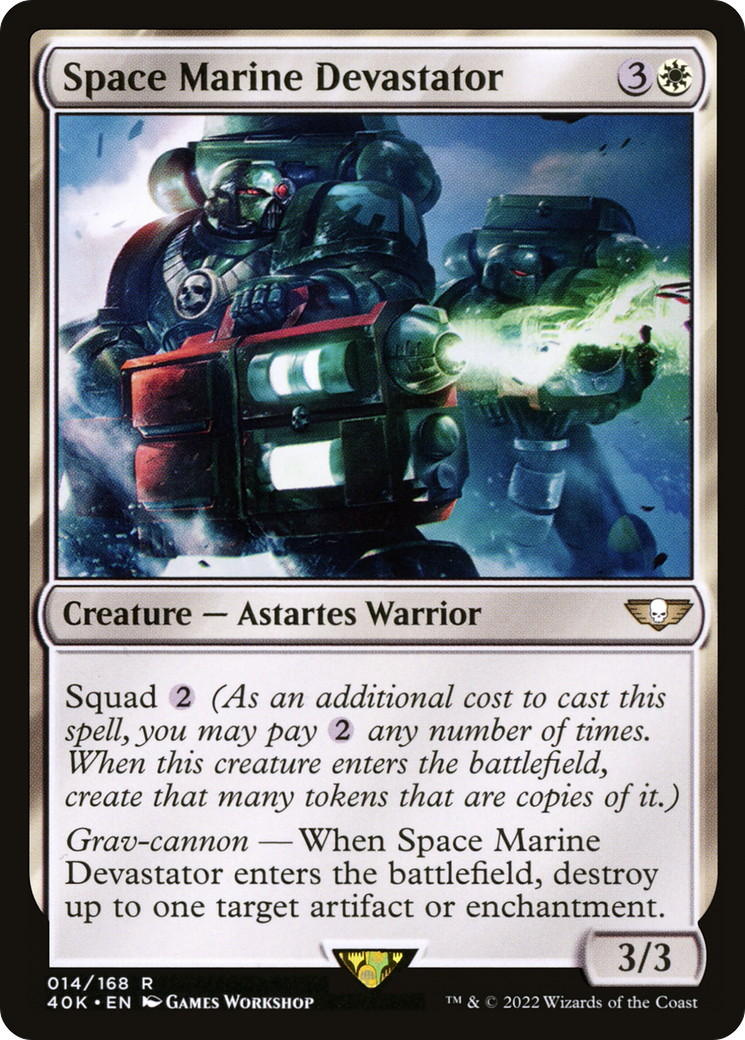 Space Marine Devastator (014) - Warhammer 40,000 Commander