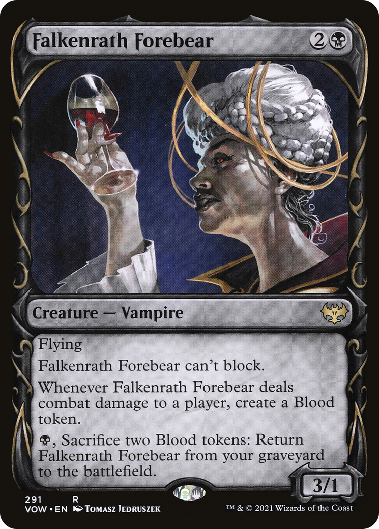 Falkenrath Forebear (Showcase Fang Frame) [Innistrad: Crimson Vow] | Silver Goblin