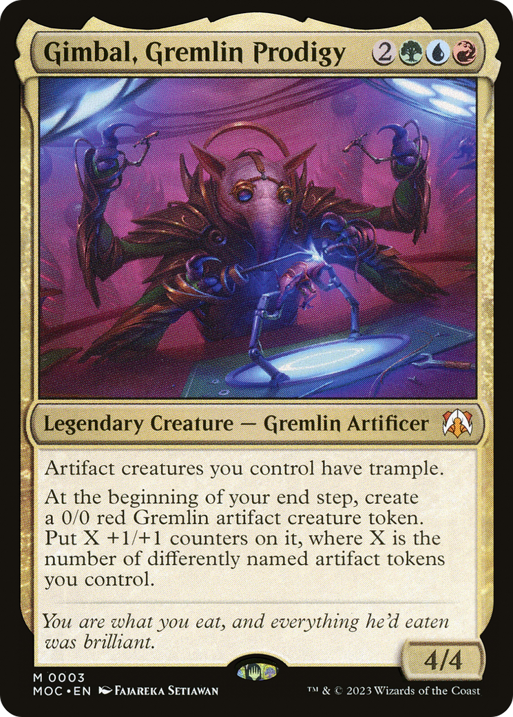 Gimbal, Gremlin Prodigy [March of the Machine Commander] Foil