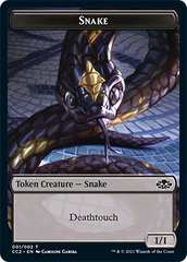 Snake // Zombie Double-Sided Token [Commander Collection: Black Tokens] | Silver Goblin