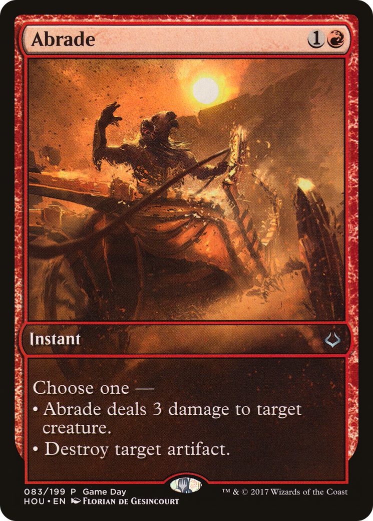 Abrade (Game Day) [Hour of Devastation Promos] | Silver Goblin