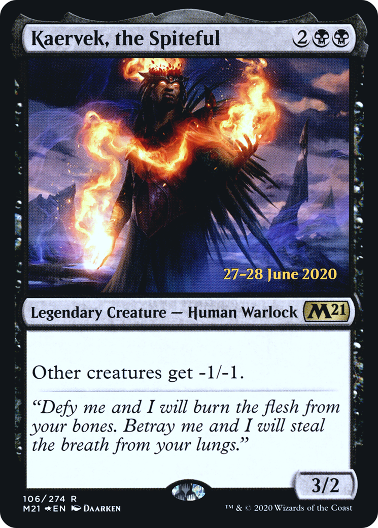 Kaervek, the Spiteful [Core Set 2021 Prerelease Promos] | Silver Goblin