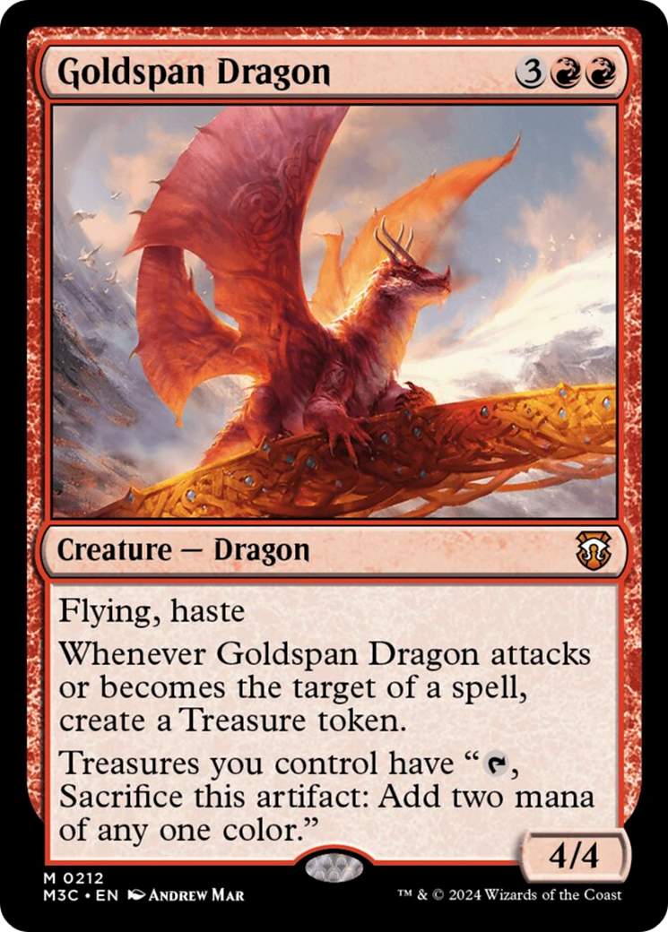 Goldspan Dragon (Ripple Foil) [Modern Horizons 3 Commander] | Silver Goblin