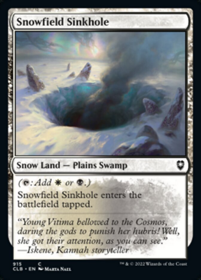 Snowfield Sinkhole [Commander Legends: Battle for Baldur's Gate] | Silver Goblin