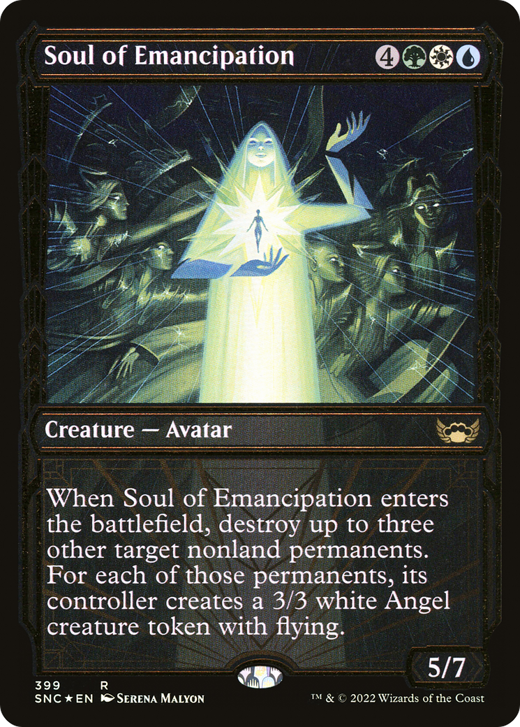 Soul of Emancipation (Showcase Golden Age Gilded Foil) [Streets of New Capenna] | Silver Goblin