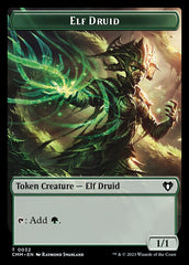 Treasure // Elf Druid Double-Sided Token [Commander Masters Tokens] | Silver Goblin