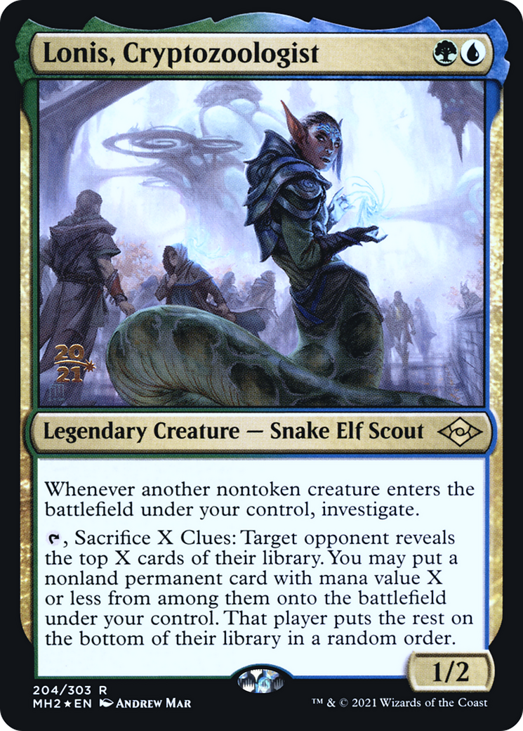 Lonis, Cryptozoologist [Modern Horizons 2 Prerelease Promos] | Silver Goblin