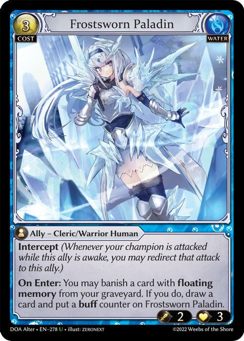 Frostsworn Paladin (278) [Dawn of Ashes: Alter Edition] Foil