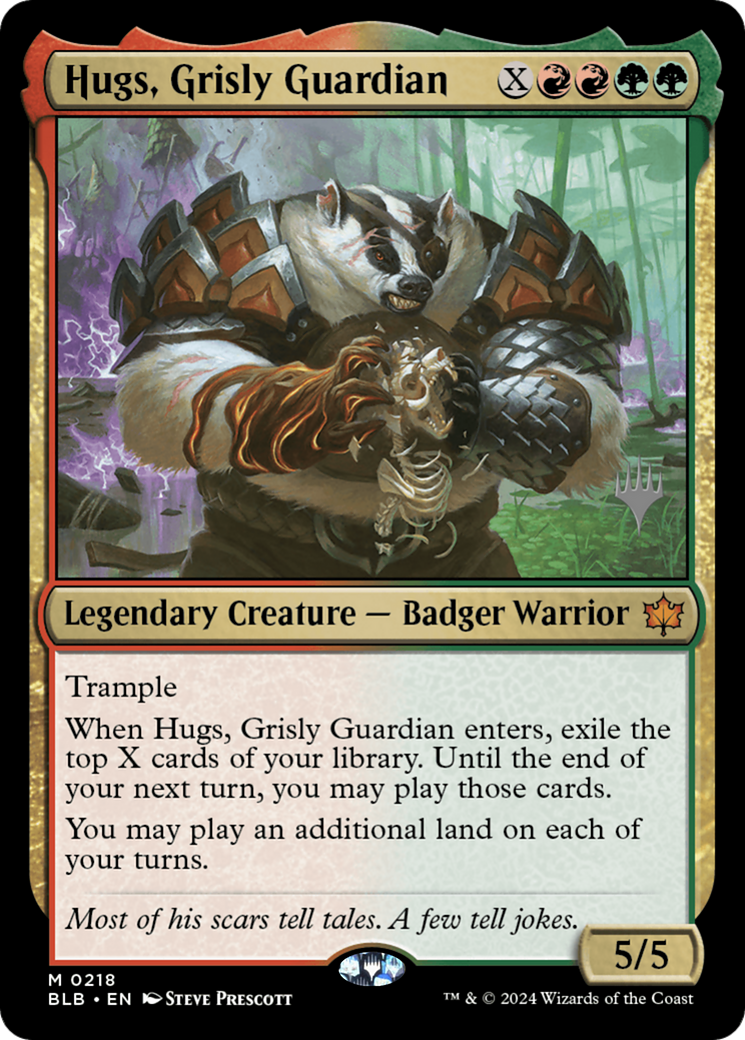 Hugs, Grisly Guardian (Promo Pack) [Bloomburrow Promos] | Silver Goblin