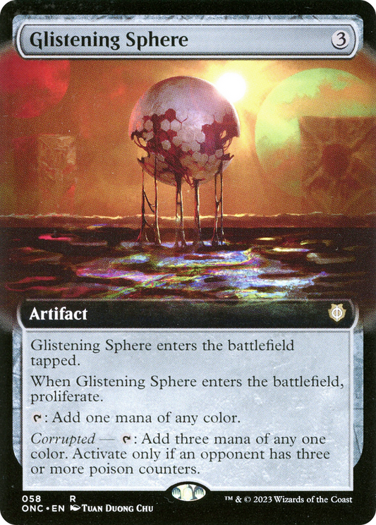 Glistening Sphere (Extended Art) [Phyrexia: All Will Be One Commander] Foil