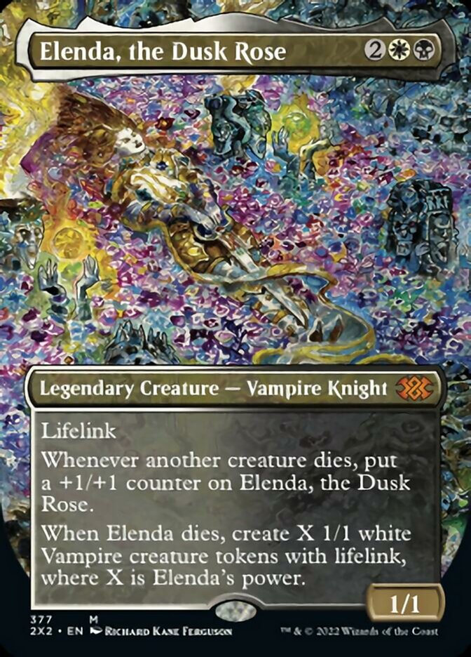 Elenda, the Dusk Rose (Borderless Alternate Art) [Double Masters 2022] | Silver Goblin