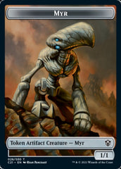 Myr // Treasure Double-Sided Token [Commander 2021 Tokens] | Silver Goblin