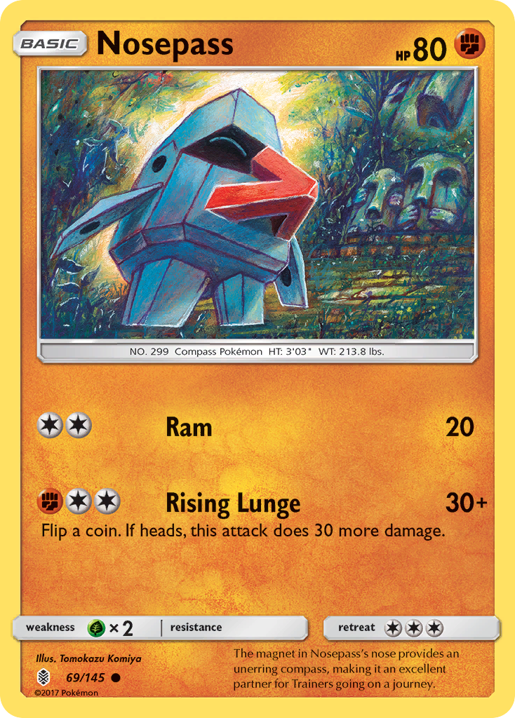 Nosepass (69/145) [Sun & Moon: Guardians Rising] | Silver Goblin