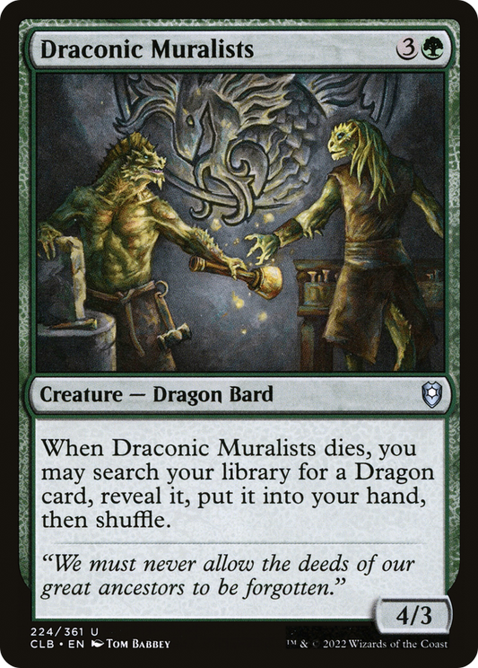 Draconic Muralists [Commander Legends: Battle for Baldur's Gate] Foil