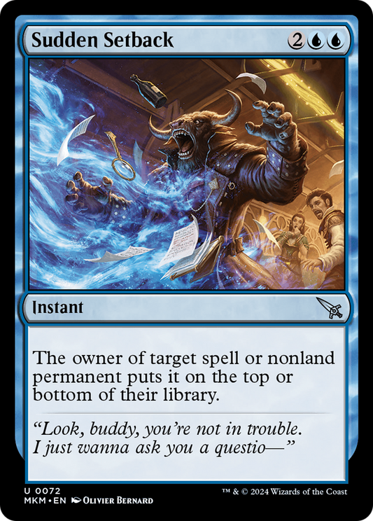 Sudden Setback (Black) [Murders at Karlov Manor] Foil