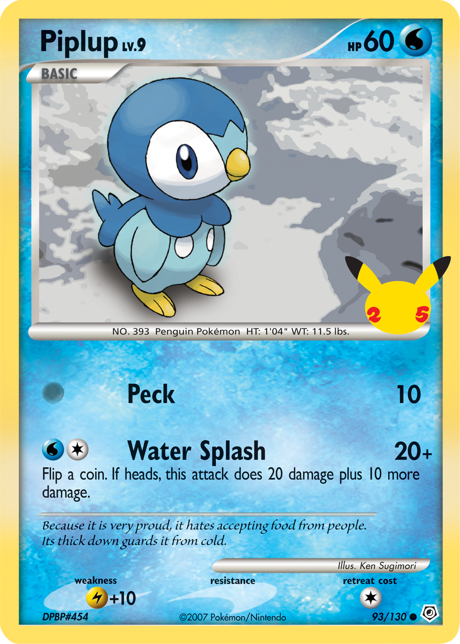 Piplup (93/130) (Jumbo Card) [First Partner Pack] | Silver Goblin