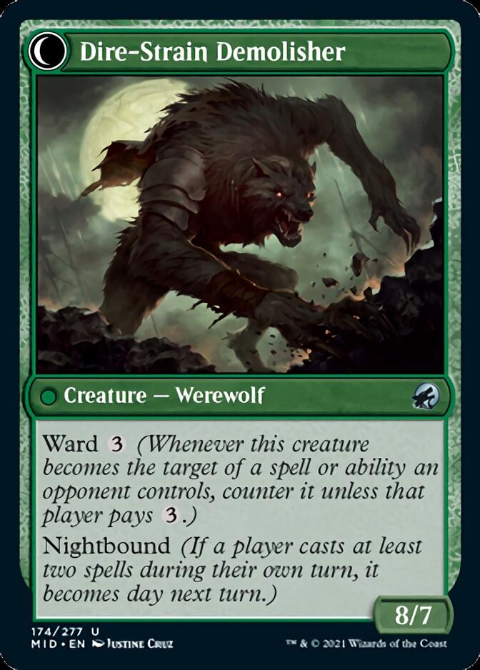 Burly Breaker // Dire-Strain Demolisher [Innistrad: Midnight Hunt] | Silver Goblin