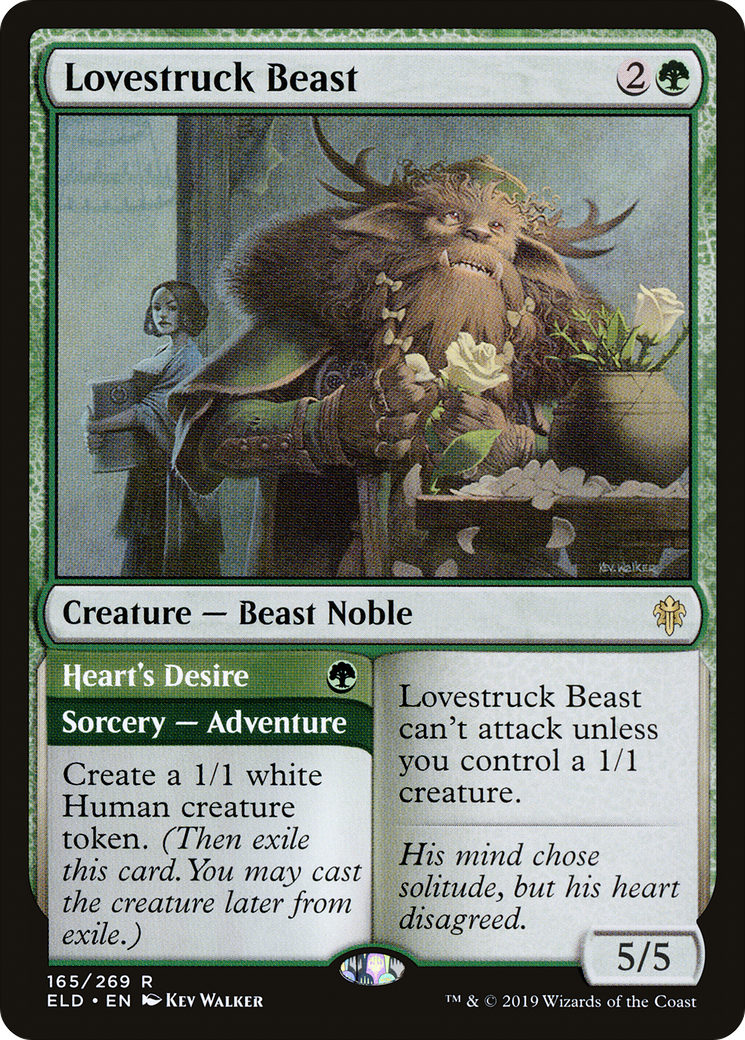 Lovestruck Beast // Heart's Desire [Throne of Eldraine] Foil