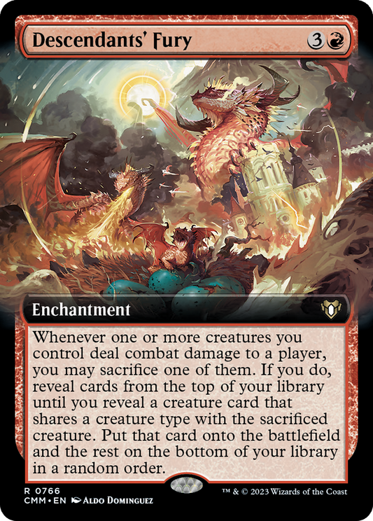 Descendants' Fury (Extended Art) [Commander Masters] Foil