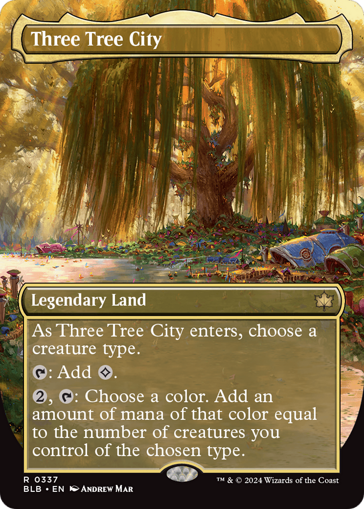 Three Tree City (Borderless) (0337) [Bloomburrow] | Silver Goblin