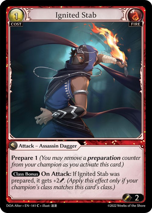 Ignited Stab (141) [Dawn of Ashes: Alter Edition] Foil