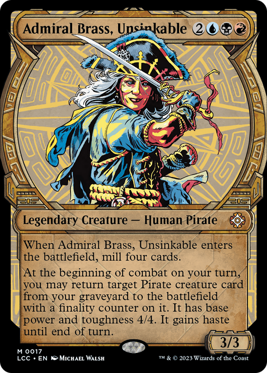 Admiral Brass, Unsinkable (Showcase) [The Lost Caverns of Ixalan Commander] Foil