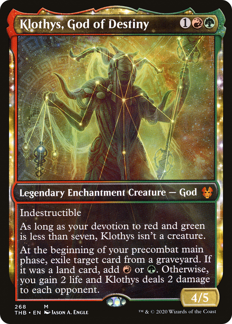 Klothys, God of Destiny (Showcase) [Theros Beyond Death] Foil