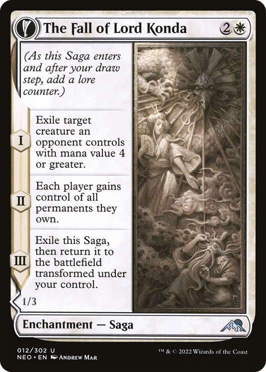 The Fall of Lord Konda // Fragment of Konda [Kamigawa: Neon Dynasty] Foil