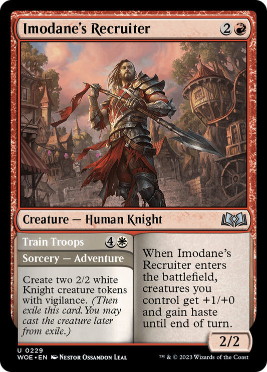 Imodane's Recruiter // Train Troops [Wilds of Eldraine] Foil