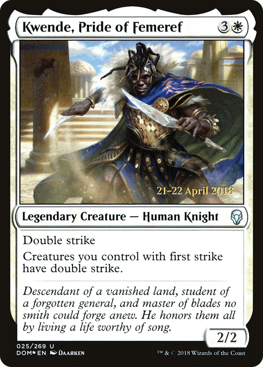 Kwende, Pride of Femeref [Dominaria Prerelease Promos]