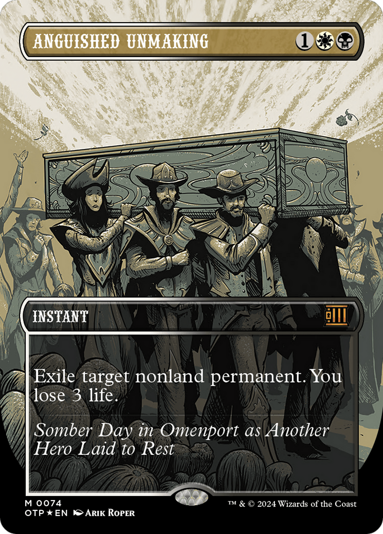 Anguished Unmaking (Textured Foil) [Outlaws of Thunder Junction: Breaking News] | Silver Goblin