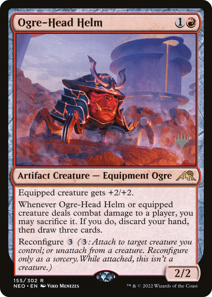 Ogre-Head Helm (Promo Pack) [Kamigawa: Neon Dynasty Promos] | Silver Goblin