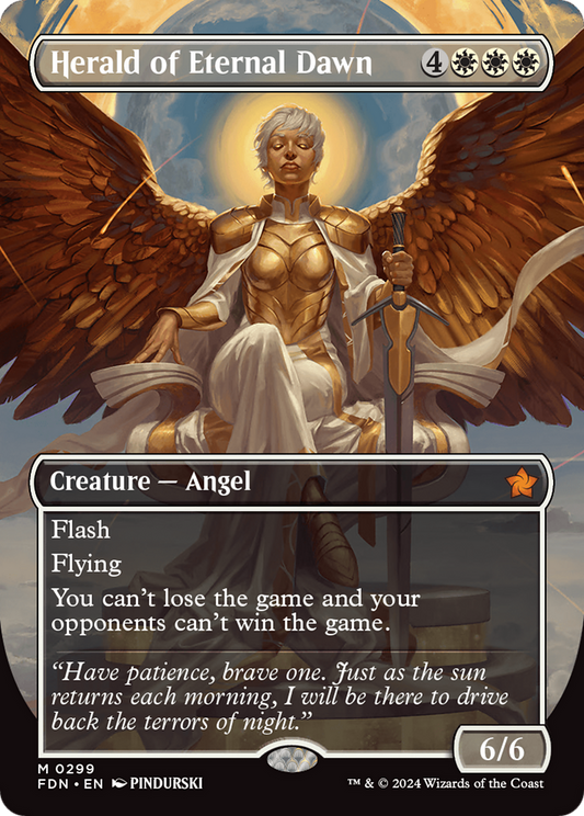 Herald of Eternal Dawn (Borderless) [Foundations] Foil