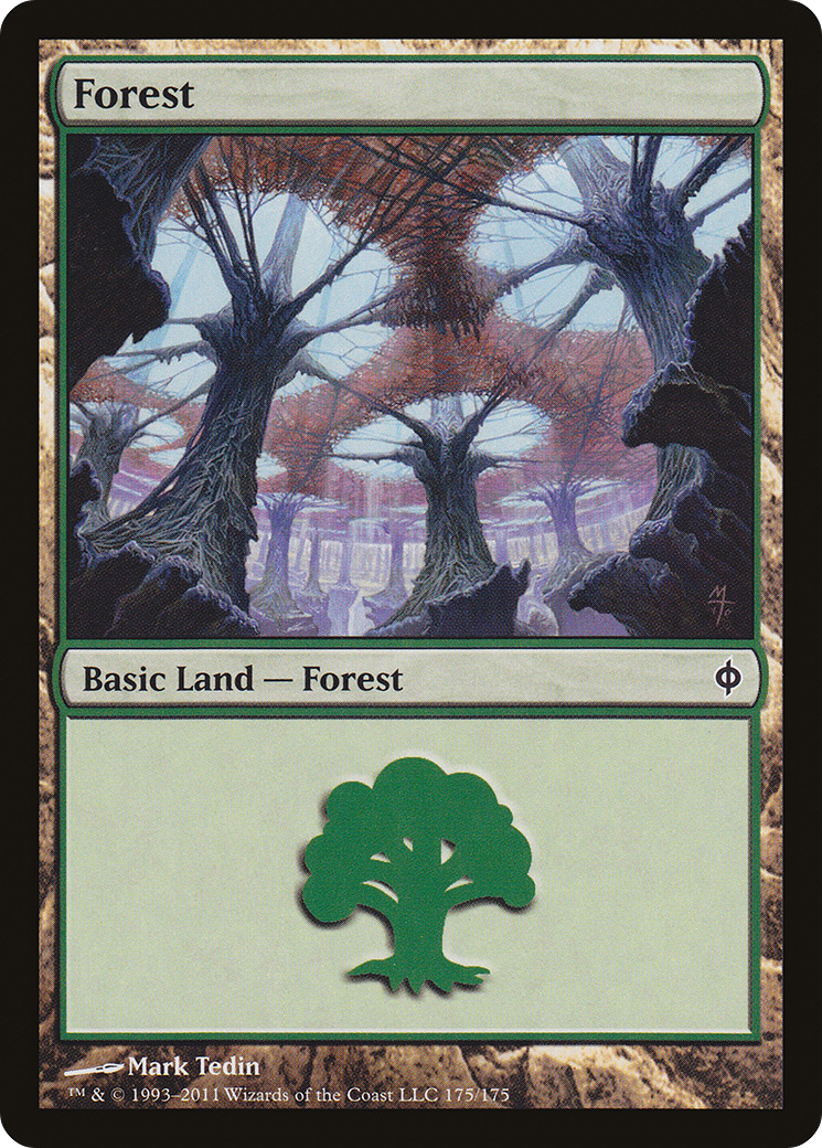 Forest (175) [New Phyrexia] | Silver Goblin