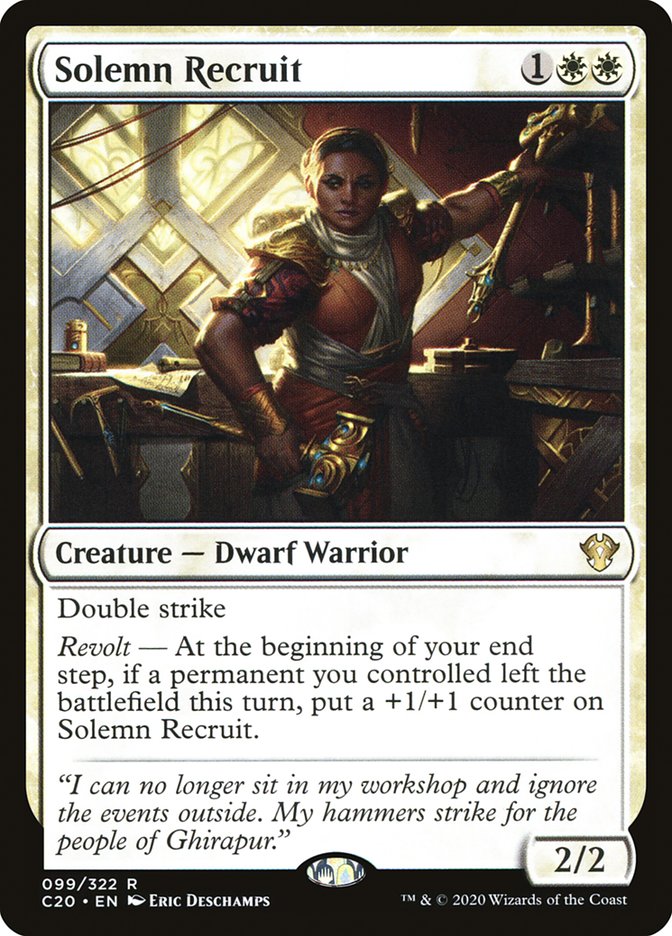 Solemn Recruit [Commander 2020] | Silver Goblin