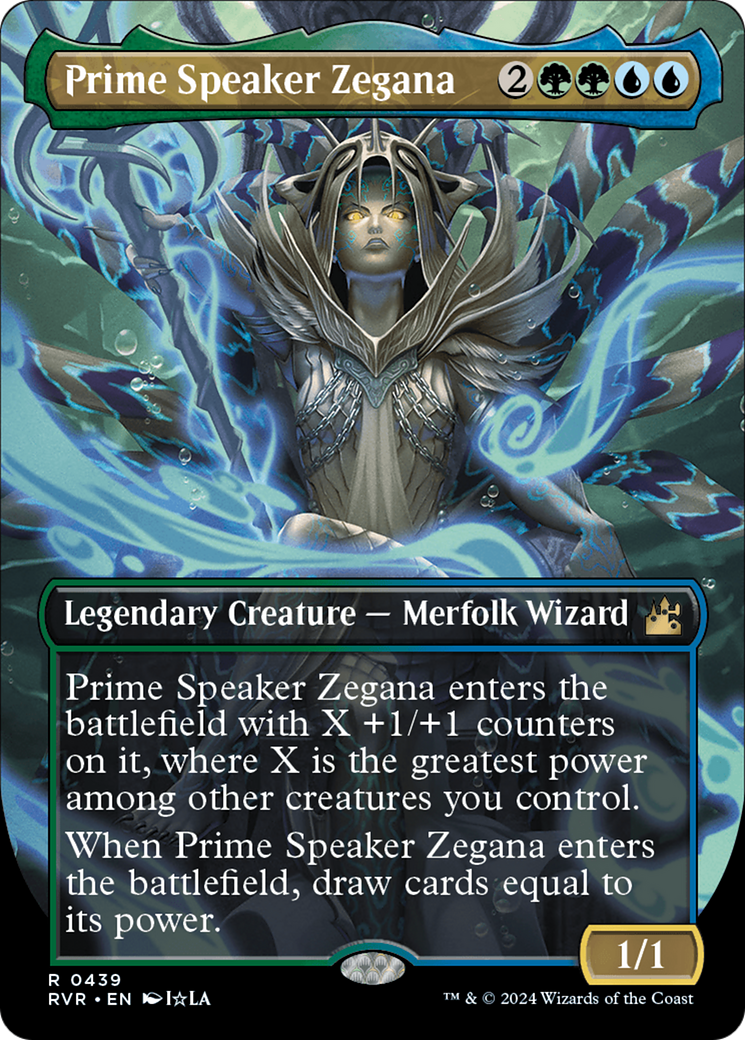 Prime Speaker Zegana (Anime Borderless) [Ravnica Remastered] Foil