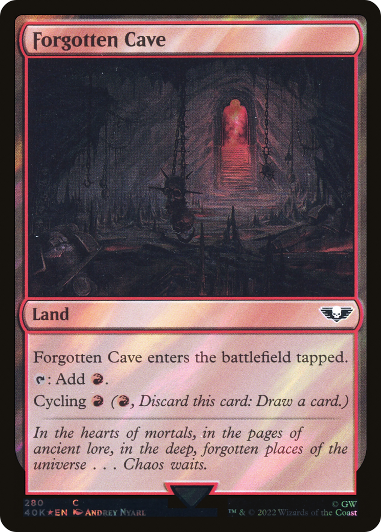 Forgotten Cave (Surge Foil) [Warhammer 40,000]