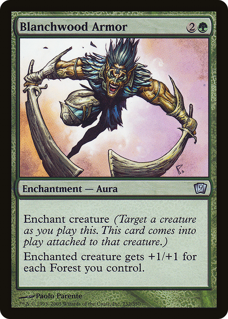 Blanchwood Armor (232) Foil - Ninth Edition