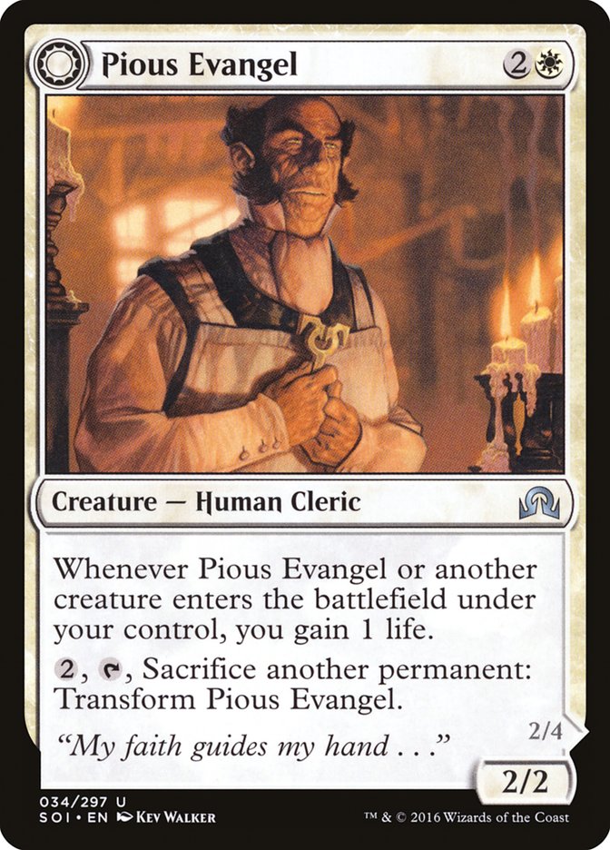 Pious Evangel (034) Foil - Shadows over Innistrad