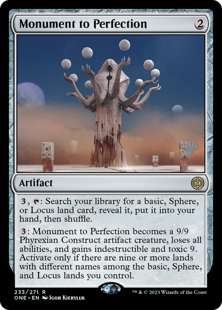 Monument to Perfection (Promo Pack) [Phyrexia: All Will Be One Promos] Foil