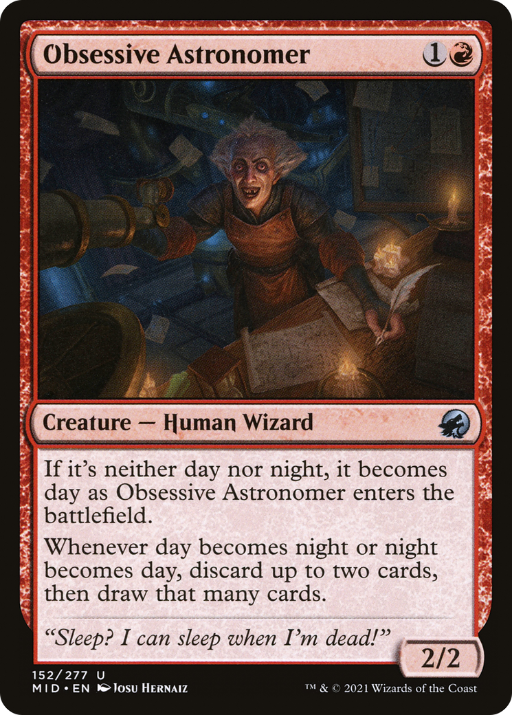 Obsessive Astronomer (152) Foil - Innistrad: Midnight Hunt