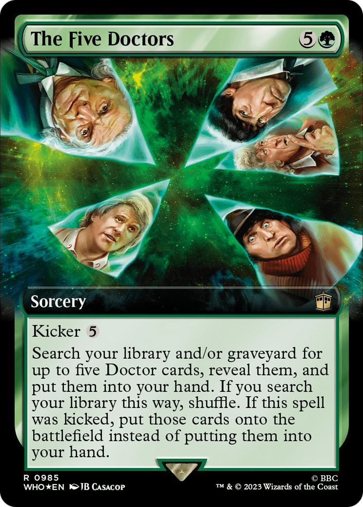 The Five Doctors (Extended Art) (Surge Foil) [Doctor Who] | Silver Goblin