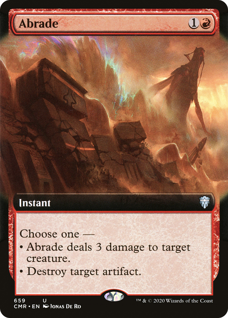 Abrade (Extended Art) [Commander Legends] Foil