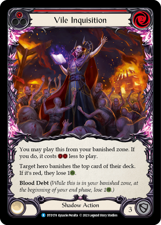 Vile Inquisition (Red) [DTD178] (Dusk Till Dawn)  Rainbow Foil | Silver Goblin