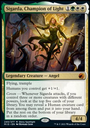 Sigarda, Champion of Light (Promo Pack) [Innistrad: Midnight Hunt Promos] | Silver Goblin