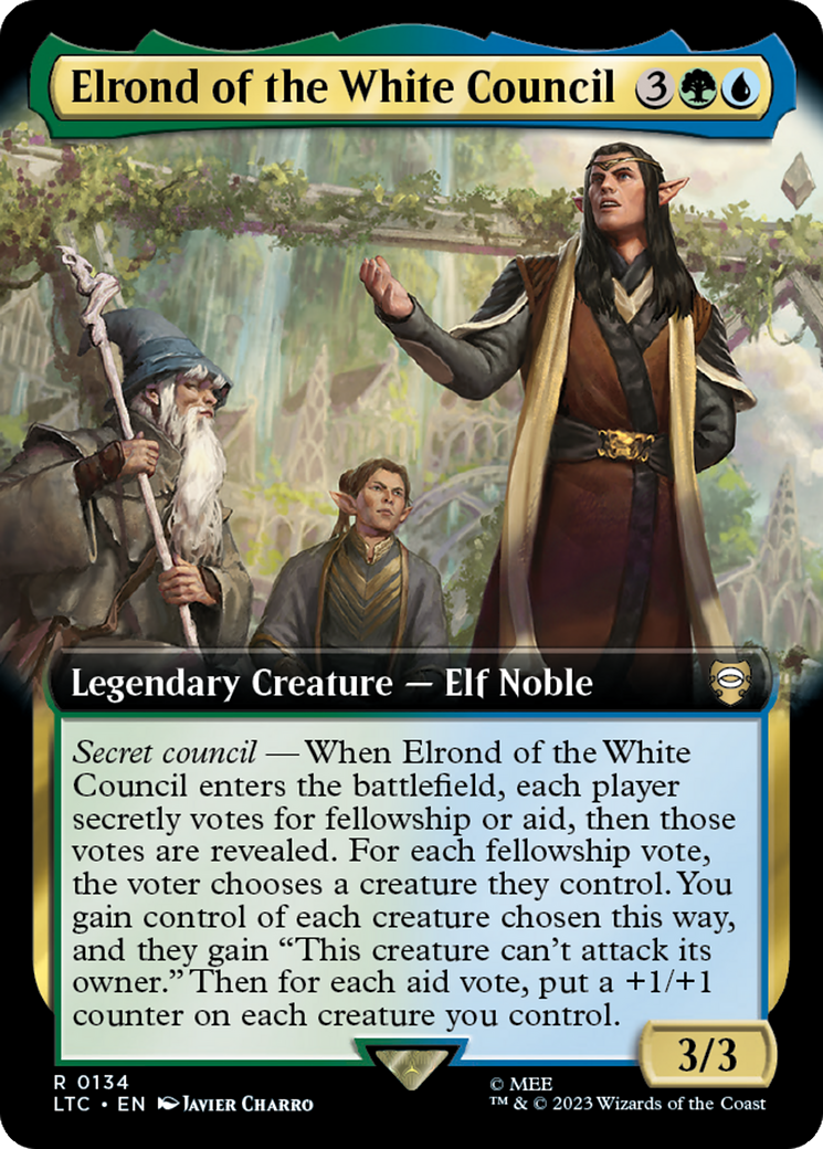 Elrond of the White Council (Extended Art) [The Lord of the Rings: Tales of Middle-Earth Commander] | Silver Goblin
